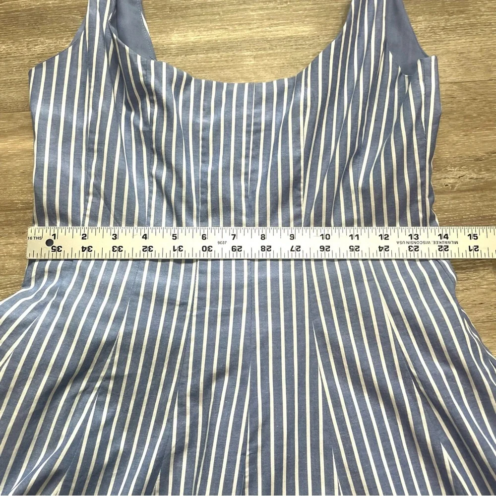 NWT Cynthia Rowley Womens Blue White Stripe Fit & Flare Sundress Sleeveless Sz 4 - Picture 12 of 13